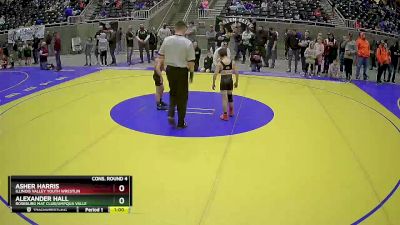 56 lbs Cons. Round 4 - Asher Harris, Illinois Valley Youth Wrestlin vs Alexander Hall, Roseburg Mat Club/Umpqua Valle