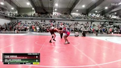 110 lbs Cons. Round 3 - Kellen Edwards, Nevada Tiger Pit Wrestling Club-AAA vs I`Zae Vargas, Clinton Youth Wrestling Club-AAA