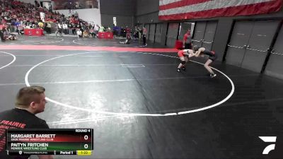 95 lbs Round 4 - Margaret Barrett, Sauk Prairie Wrestling Club vs Paityn Fritchen, Monroe Wrestling Club