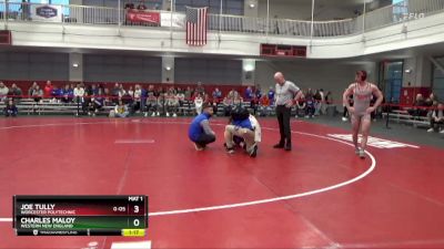 184 lbs Cons. Round 4 - Charles Maloy, Western New England vs Joe Tully, Worcester Polytechnic