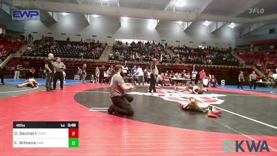 46 lbs Final - Daxton Baumert, Verdigris Youth Wrestling vs Easton Williams, HURRICANE WRESTLING ACADEMY