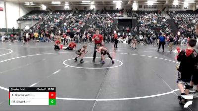 70 lbs Quarterfinal - Milo Stuart, Bryan Youth Wrestling vs Alex Brockevelt, Unattached