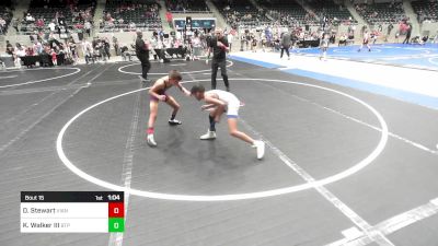 70 lbs Quarterfinal - Daxton Stewart, Vian Wrestling Club vs Kirk Walker III, Tulsa Blue T Panthers