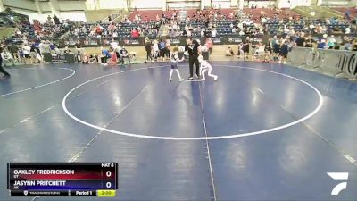 49 lbs Quarterfinal - Oakley Fredrickson, UT vs Jasynn Pritchett, AK