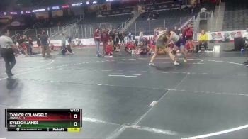 W 132 lbs Round 2 (4 Team) - Kyleigh James, Iowa vs Taylor Colangelo, Arizona