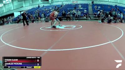 160 lbs 3rd Place Match - Tyson Clear, OH vs Charles McKune, KY