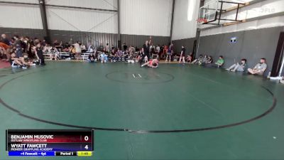 126 lbs Cons. Round 4 - Benjamin Musovic, Outlaw Wrestling Club vs Wyatt Fawcett, Pioneer Grappling Academy