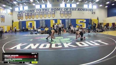 152 lbs Round 3 (8 Team) - Brock Weaver, Camden Gold vs Shazod Shoazizov, Kowboy Jakes