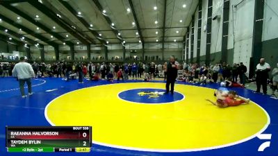 138 lbs Quarterfinal - Raeanna Halvorson, CA vs Taydem Bylin, WA