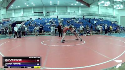 132 lbs Cons. Round 5 - Braylan Cosper, TN vs Cayden Pluhar, OH