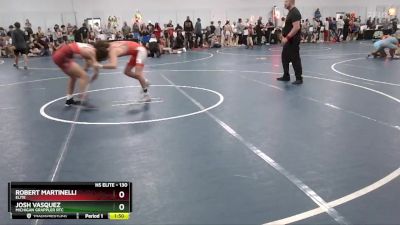 130 lbs Cons. Round 4 - Robert Martinelli, Elite vs Josh Vasquez, Michigan Grappler RTC