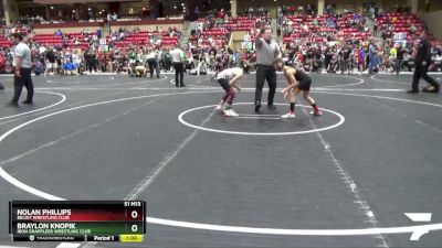 85 lbs Cons. Round 3 - Nolan Phillips, Beloit Wrestling Club vs Braylon Knopik, Iron Grapplers Wrestling Club