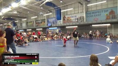 50 lbs Round 1 (16 Team) - Gavin Williams, WALA Littles vs Liam Gatt, Backyard Brawlers