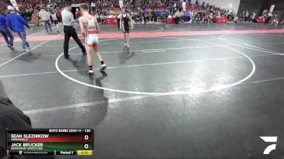 120 lbs Quarterfinal - Jack Brucker, Kewaskum Wrestling vs Sean Sleznikow, Marshfield