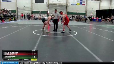 220 lbs Quarterfinals (8 Team) - Calib Svoboda, Aquinas Catholic vs Trev Burke, Cambridge