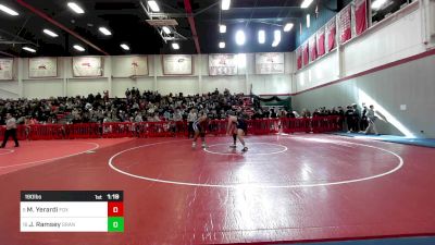 190 lbs 7th Place - Marco Yerardi, Foxborough vs Junior Ramsey, Granby