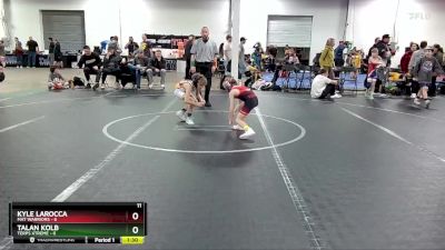 52 lbs Round 2 (8 Team) - Kyle LaRocca, Mat Warriors vs Talan Kolb, Terps Xtreme