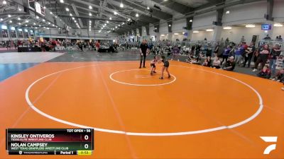 56 lbs Round 2 - Nolan Campsey, West Texas Grapplers Wrestling Club vs Kinsley Ontiveros, Texas Elite Wrestling Club