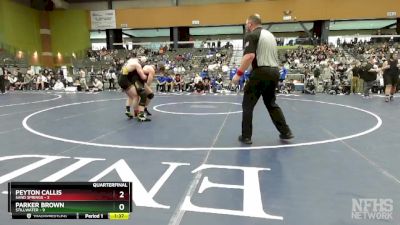 215 lbs Quarterfinals (8 Team) - Peyton Callis, SAND SPRINGS vs Parker Brown, STILLWATER