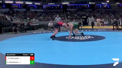 195 lbs Quarterfinal - Reid Schroeder, Southridge vs Armen Koltookian, Concord