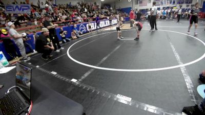 43 lbs Rr Rnd 2 - Grayson Baker, Morrison Takedown Club vs Jase Wilson, Midwest City Bombers Youth Wrestling Club