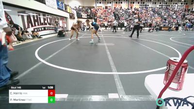 125 lbs Final - Corey Harris, HURRICANE WRESTLING ACADEMY vs Parker Martinez, Team Tulsa Wrestling Club