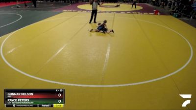 55 lbs Quarterfinal - Rayce Peters, LSH (LeSueur/Henderson) vs Gunnar Nelson, GSL