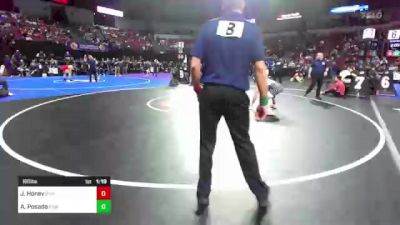 160 lbs Quarterfinal - Jake Honey, Bakersfield (CS) vs Angelo Posada, Poway (SD)