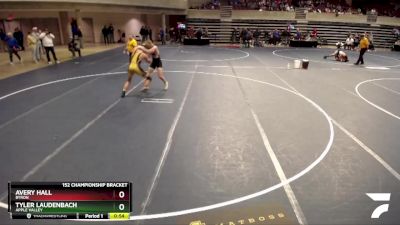 152 Championship Bracket Cons. Round 3 - Tyler Laudenbach, Apple Valley vs Avery Hall, Byron