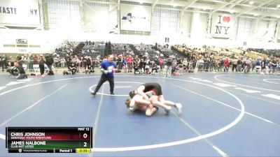 124 lbs Cons. Round 4 - Chris Johnson, Saratoga Youth Wrestling vs James Nalbone, Club Not Listed