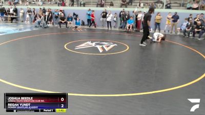 83 lbs Final - Joshua Beedle, Juneau Youth Wrestling Club Inc. vs Regan Yundt, Pioneer Grappling Academy