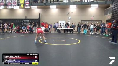 100 lbs Round 3 - Katie Biscoglia, Ubasa Wrestling Academy vs Violet Diaz, Big Game Wrestling Club