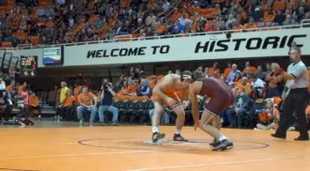 285 lbs match Alan Gelogaev OSU vs. Kyle Colling OU