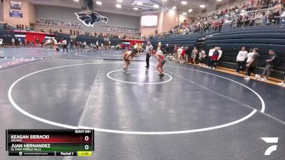 126 lbs Quarterfinal - Keagan Sieracki, Salado vs Juan Hernandez, El Paso Pebble Hills