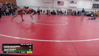 Elite 157 lbs Cons. Round 3 - Travis Guzman, Nebraska Wesleyan vs Carter Kruckeberg, Wisconsin-Platteville