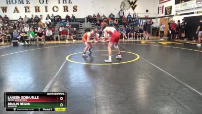 150 lbs Quarterfinal - Landen Schnuelle, South Winneshiek vs Bralin Regan, Waukon