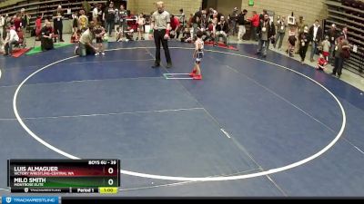 39 lbs Cons. Round 4 - Luis Almaguer, Victory Wrestling-Central WA vs Milo Smith, Montrose Elite