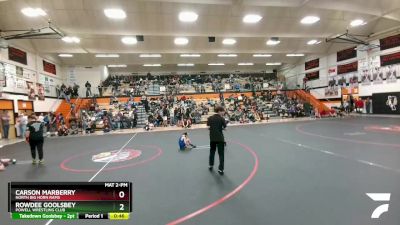 63 lbs Cons. Semi - Carson Marberry, North Big Horn Rams vs Rowdee Goolsbey, Powell Wrestling Club