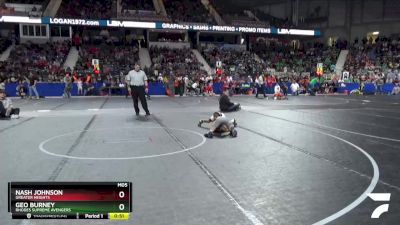 55 lbs Quarterfinal - Geo Burney, Rhodes Supreme Avengers vs Nash Johnson, Greater Heights