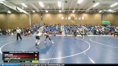 104 lbs Quarterfinal - Cash McClellan, Westlake vs Izak Cox, Roy Wrestling Club