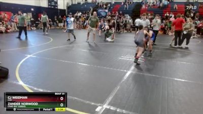 107 lbs Semifinal - Cj Weidman, C2X vs Zander Norwood, Cane Bay Cobras