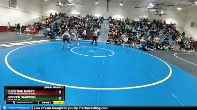 126 lbs Champ. Round 2 - Griffen Sanborn, Kelly Walsh vs Christian Bailey, Thunder Basin High School