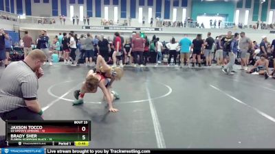 76 lbs Round 6 (8 Team) - Brady Sher, Florida Scorpions Black vs Jaxson Tocco, U2 Upstate Uprising