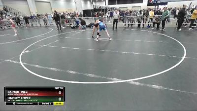 115 lbs Cons. Round 7 - Bk Martinez, Ayala High School Wrestling vs Lindsey Lopez, Victory Wrestling Club - VTC