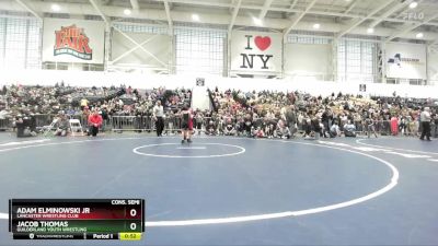 70 lbs Cons. Semi - Adam Elminowski Jr, Lancaster Wrestling Club vs Jacob Thomas, Guilderland Youth Wrestling