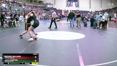 132 lbs Cons. Round 4 - Jayce Barton, Windsor Sr HS vs Brooke Williams, Oxford-Greene