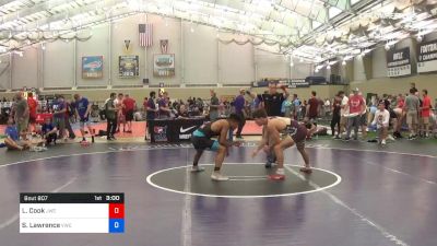 70 kg Consi Of 32 #1 - Laken Cook, Jackrabbit Wrestling Club vs Steven Lawrence, Viking Wrestling Club