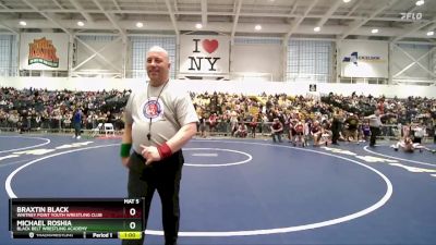 62 lbs Champ. Round 2 - Michael Roshia, Black Belt Wrestling Academy vs Braxtin Black, Whitney Point Youth Wrestling Club