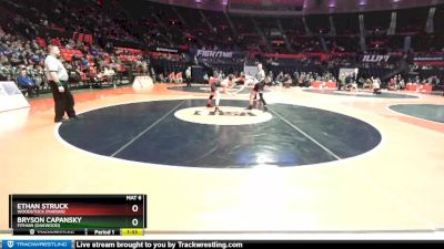 1A 152 lbs Quarterfinal - Bryson Capansky, Fithian (Oakwood) vs Ethan Struck, Woodstock (Marian)