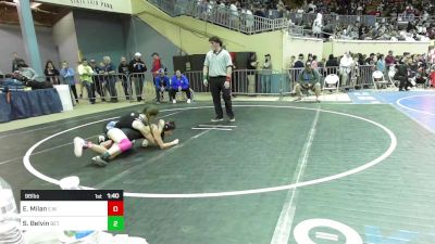 96 lbs Round Of 32 - Emma Milan, Elgin Wrestling vs Silver Belvin, Bethel